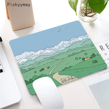Load image into Gallery viewer, Kawaii Anime Small Mouse Pad Waterproof Desktop Cute Green Plant Mousepad Non-slip Desk Mat Gaming Accessories Cartoon Rug Gifts
