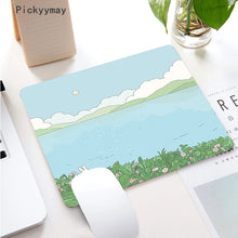 Load image into Gallery viewer, Kawaii Anime Small Mouse Pad Waterproof Desktop Cute Green Plant Mousepad Non-slip Desk Mat Gaming Accessories Cartoon Rug Gifts
