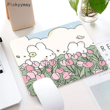 Load image into Gallery viewer, Kawaii Anime Small Mouse Pad Waterproof Desktop Cute Green Plant Mousepad Non-slip Desk Mat Gaming Accessories Cartoon Rug Gifts
