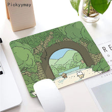 Load image into Gallery viewer, Kawaii Anime Small Mouse Pad Waterproof Desktop Cute Green Plant Mousepad Non-slip Desk Mat Gaming Accessories Cartoon Rug Gifts
