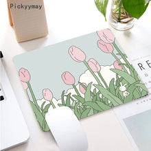 Load image into Gallery viewer, Kawaii Anime Small Mouse Pad Waterproof Desktop Cute Green Plant Mousepad Non-slip Desk Mat Gaming Accessories Cartoon Rug Gifts
