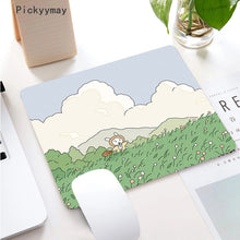Load image into Gallery viewer, Kawaii Anime Small Mouse Pad Waterproof Desktop Cute Green Plant Mousepad Non-slip Desk Mat Gaming Accessories Cartoon Rug Gifts
