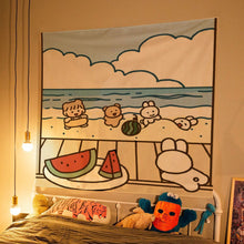 Load image into Gallery viewer, Kawaii Room Decor Tapestry Wall Hanging Bedroom Home Decoration Accessories Aesthetic Cute Girl Kids Cartoon Decoration Mural
