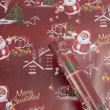 Load image into Gallery viewer, 3pcs Christmas DIY Wrapping Paper Roll Christmas kraft Paper Xmas PartY Gift Wrapping  New Year Christmas Decoration 70X50cm

