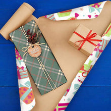 Load image into Gallery viewer, 3pcs Christmas DIY Wrapping Paper Roll Christmas kraft Paper Xmas PartY Gift Wrapping  New Year Christmas Decoration 70X50cm
