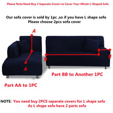 Load image into Gallery viewer, Plain Corner Sofa Covers for Living Room Elastic Spandex Couch Cover Stretch Slipcovers L Shape Sofa Need Buy 2pcs Sofa Cover
