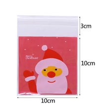 Load image into Gallery viewer, Christmas Candy Cookie Gift Bags 10cm Plastic Self-adhesive Biscuits Snack Packaging Bag Cartoon Wedding Party Decoration Favors
