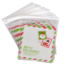 Load image into Gallery viewer, Christmas Candy Cookie Gift Bags 10cm Plastic Self-adhesive Biscuits Snack Packaging Bag Cartoon Wedding Party Decoration Favors
