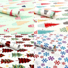 Load image into Gallery viewer, 3pcs Christmas Gift Decoration Paper Birthday Gift Wrapping Paper Peace and Love Snowflake Animated Minimalist Style 50*70cm
