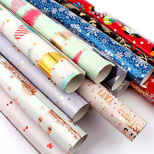 Load image into Gallery viewer, 3pcs Christmas Gift Decoration Paper Birthday Gift Wrapping Paper Peace and Love Snowflake Animated Minimalist Style 50*70cm
