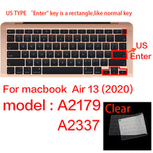 Load image into Gallery viewer, Keyboard Protectors For Apple Macbook pro13/11Air 13/15 Retina12 inch silicone Keyboard cover
