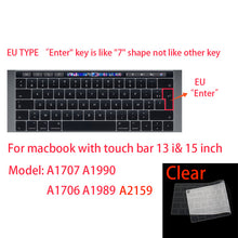 Load image into Gallery viewer, Keyboard Protectors For Apple Macbook pro13/11Air 13/15 Retina12 inch silicone Keyboard cover
