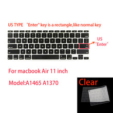 Load image into Gallery viewer, Keyboard Protectors For Apple Macbook pro13/11Air 13/15 Retina12 inch silicone Keyboard cover
