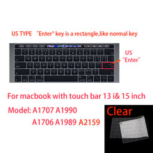 Load image into Gallery viewer, Keyboard Protectors For Apple Macbook pro13/11Air 13/15 Retina12 inch silicone Keyboard cover
