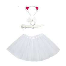 Load image into Gallery viewer, Halloween party cosplay black white pink cat ear headband hairband  gloves performance stage dance wear costume

