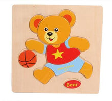 Load image into Gallery viewer, Kids 3D Puzzles Jigsaw Wooden Toys For Children Cartoon Animal Traffic Puzzles Intelligence Children Early Educational Toys
