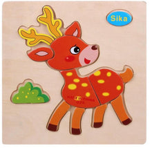 Load image into Gallery viewer, Kids 3D Puzzles Jigsaw Wooden Toys For Children Cartoon Animal Traffic Puzzles Intelligence Children Early Educational Toys
