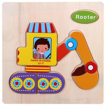 Load image into Gallery viewer, Kids 3D Puzzles Jigsaw Wooden Toys For Children Cartoon Animal Traffic Puzzles Intelligence Children Early Educational Toys
