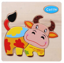 Load image into Gallery viewer, Kids 3D Puzzles Jigsaw Wooden Toys For Children Cartoon Animal Traffic Puzzles Intelligence Children Early Educational Toys

