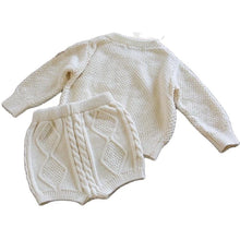 Load image into Gallery viewer, Kids Baby Clothing Suit Boys Girls Knit Set Sweater Cardigan + Shorts Suits Autumn Winter  Children Toddler Infant Clothes
