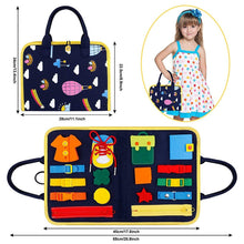Load image into Gallery viewer, Kids Busy Board Buckle 1-5 Years Old Zip Button Lace Up Tool Toy Early Education Dress Aids Preschool Toys For Kids
