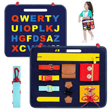 Load image into Gallery viewer, Kids Busy Board Buckle 1-5 Years Old Zip Button Lace Up Tool Toy Early Education Dress Aids Preschool Toys For Kids
