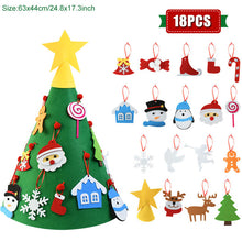 Load image into Gallery viewer, Kids DIY Felt Christmas Tree Christmas Decoration for Home Navidad  New Year Gifts Christmas Ornaments Santa Claus Xmas Tree
