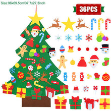 Load image into Gallery viewer, Kids DIY Felt Christmas Tree Christmas Decoration for Home Navidad  New Year Gifts Christmas Ornaments Santa Claus Xmas Tree
