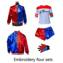 Load image into Gallery viewer, Kids Girls Suicide Harley cosplay Costumes Squad Quinn Monster Jacket Pants Sets Christmas Kids Girls New Year Party Clothes
