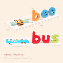 Load image into Gallery viewer, Kids  Spell Word Game Wooden Toy Early Learning Jigsaw Letter Alphabet 3D Puzzle Baby Educational Toys for Children
