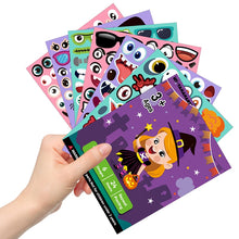 Load image into Gallery viewer, Kids Stickers Make A Face Puzzle Game Halloween Decal DIY Craft Girl Boy Party Supplies School Reward Make Your Own Sticker Gift
