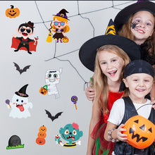 Load image into Gallery viewer, Kids Stickers Make A Face Puzzle Game Halloween Decal DIY Craft Girl Boy Party Supplies School Reward Make Your Own Sticker Gift

