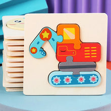 Load image into Gallery viewer, Kids Wooden Toys 3D Wood Puzzle Cartoon Animals Cognitive Jigsaw Puzzle Early Learning Educational Toys For Children Gift
