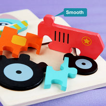 Load image into Gallery viewer, Kids Wooden Toys 3D Wood Puzzle Cartoon Animals Cognitive Jigsaw Puzzle Early Learning Educational Toys For Children Gift
