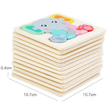 Load image into Gallery viewer, Kids Wooden Toys 3D Wood Puzzle Cartoon Animals Cognitive Jigsaw Puzzle Early Learning Educational Toys For Children Gift
