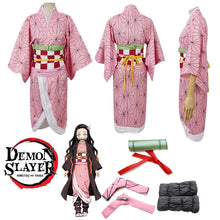 Load image into Gallery viewer, Kimetsu No Yaiba Demon Slayer Kids Cosplay Costume Halloween Carnival Gorgeous Funny Costume Nezuko Kids Wear
