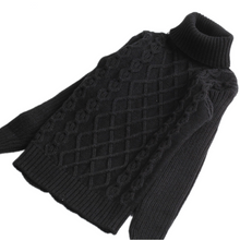 Load image into Gallery viewer, Children Baby Boys Girls Turtleneck Sweater Stripe Cross Knitwear Autumn Winter Unisex Warm Bottoming Knitted Pullover 2-14T
