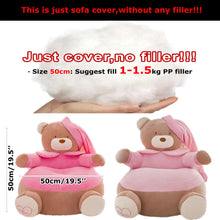 Load image into Gallery viewer, Children Sofa Cover Baby Soft Velvet Armchair Boy Girl Pouf Ottoman Futon Gaming Couch Kids Furniture Cute Plush Teddy Bear Seat
