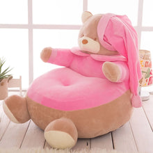 Load image into Gallery viewer, Children Sofa Cover Baby Soft Velvet Armchair Boy Girl Pouf Ottoman Futon Gaming Couch Kids Furniture Cute Plush Teddy Bear Seat

