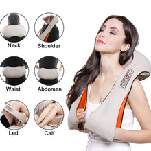 Load image into Gallery viewer, Kneading Massage Shawl hiatsu Back Neck Shoulder Body Massager Infrared Heated Car Home Massager
