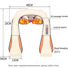 Load image into Gallery viewer, Kneading Massage Shawl hiatsu Back Neck Shoulder Body Massager Infrared Heated Car Home Massager

