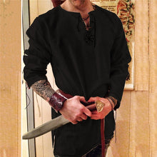 Load image into Gallery viewer, Knight Cosplay Medieval Costume Tunic Halloween Costumes for Men Adult Viking Pirate Disguise Fancy Clothing Carnival Shirts
