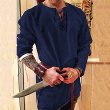 Load image into Gallery viewer, Knight Cosplay Medieval Costume Tunic Halloween Costumes for Men Adult Viking Pirate Disguise Fancy Clothing Carnival Shirts
