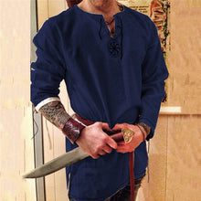 Load image into Gallery viewer, Cosplay Medieval Costume Tunic Halloween Costumes for Men Adult Viking Pirate Disguise Fancy Clothing Carnival Shirts
