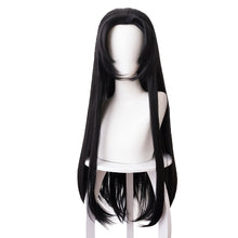 Load image into Gallery viewer, Kochou Kanae Wig Anime Demon Slayer Kimetsu no Yaiba Cosplay Synthetic Black Long Hair Butterfly Headwear Halloween Cos Props
