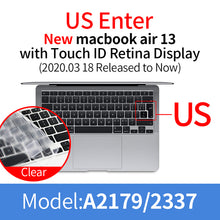 Load image into Gallery viewer, 2PCS Keyboard Protector for Macbook Air Pro 11 12 13 15 16 2020 Thin Silicone
