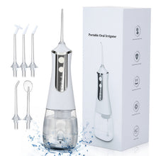 Load image into Gallery viewer, Portable Oral Irrigator Waterpik Electric Dental Water Flosser Jet USB 350ml Tank for Teeth Cleaning Waterproof Tooth
