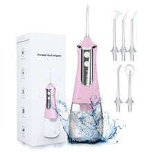 Load image into Gallery viewer, Portable Oral Irrigator Waterpik Electric Dental Water Flosser Jet USB 350ml Tank for Teeth Cleaning Waterproof Tooth
