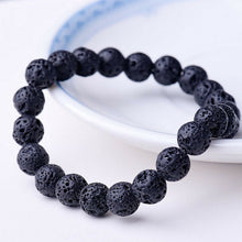 Load image into Gallery viewer, Beaded Bracelet 8mm Natural Stone Beads Men's Gorgeous Semi-Precious Black Onyx Lava Tiger Eye Healing For Women Men Jewelry
