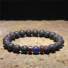 Load image into Gallery viewer, Beads Bracelet for Men Natural Volcanic Stone Bead Tibetan Buddha chakra Lava Stone Diffuser Bracelets Men Fashion New Jewelry
